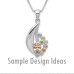 Pendent gem settings PTMSML100052