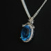 swiss blue topaz pendant