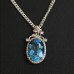 swiss blue topaz pendant