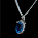 swiss blue topaz pendant